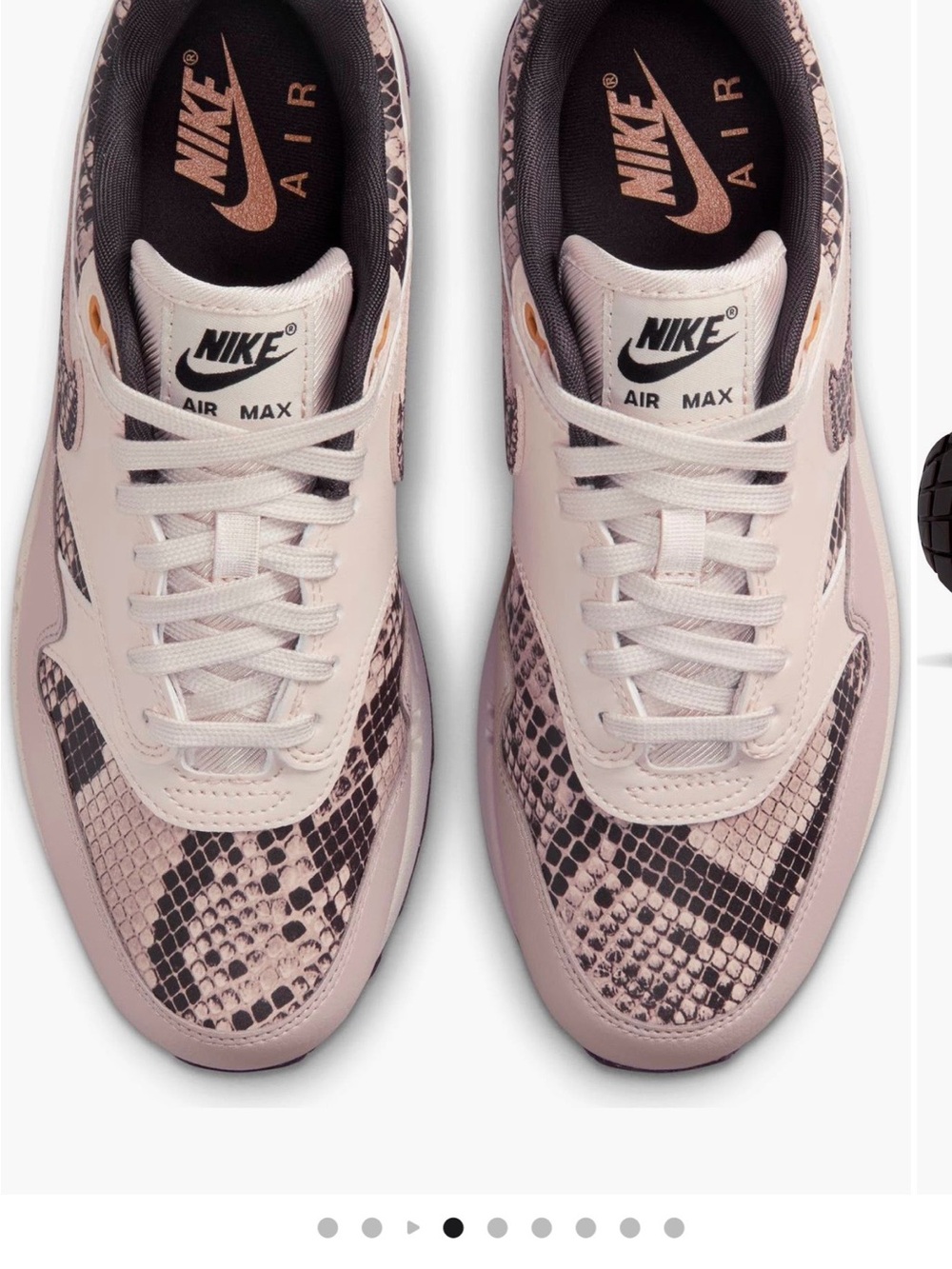 Nike Women's Air Max Sneakers in Pale Lavender with Snake-Print Accents
